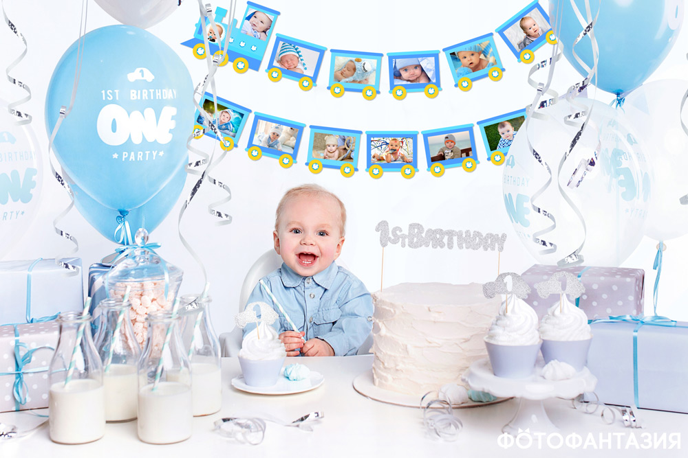 Паровозик с фото на 1 годик | форум Babyblog