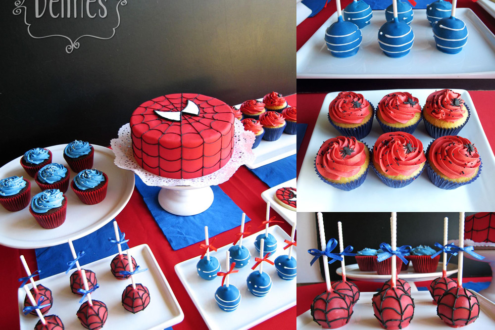 Угощение на дне рождения в стиле Человека-паука