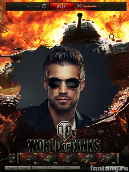 Постер с фото в стиле World of tanks №7