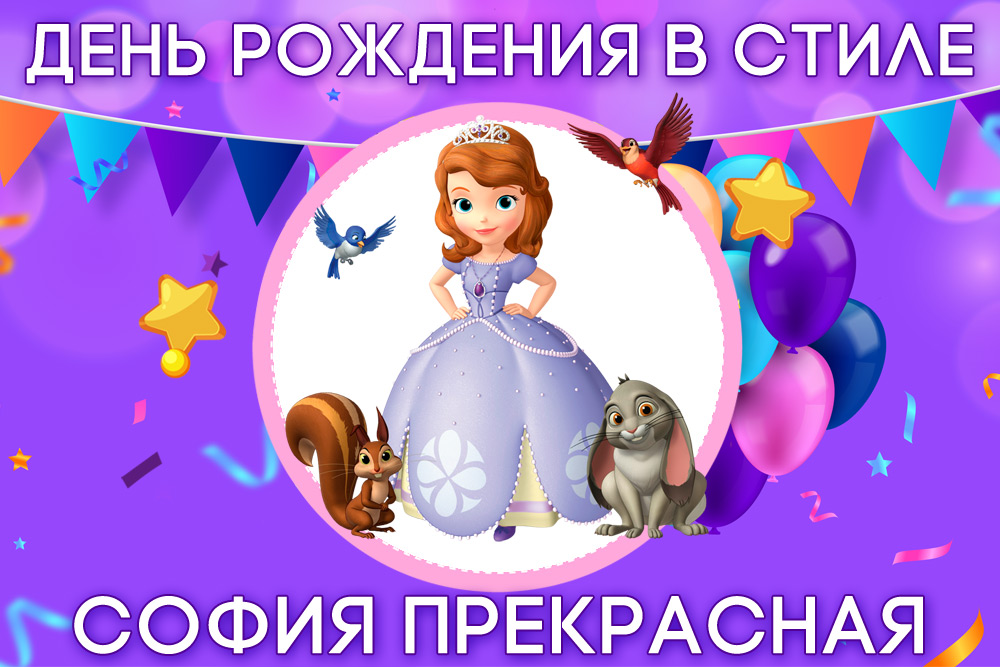 День рождения в стиле мультфильма София Прекрасная